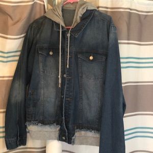 Hoodie jean jacket 3X